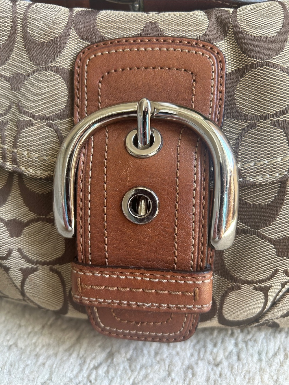 Vintage coach soho bag 11860 brown canvas - Picture 2 of 14
